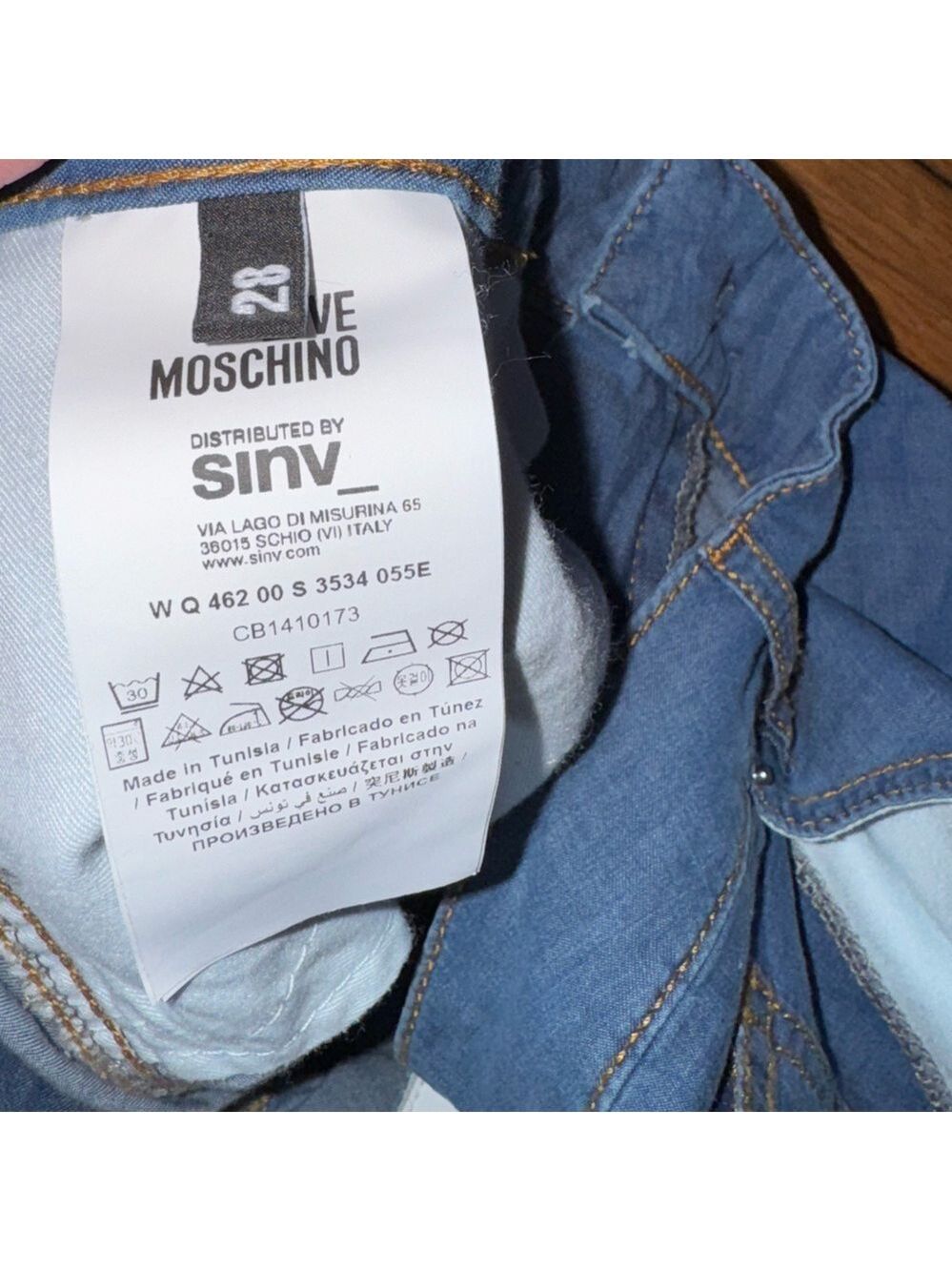Love Moschino Denim Jean Jogger Pants Size 28 - Picture 6 of 6